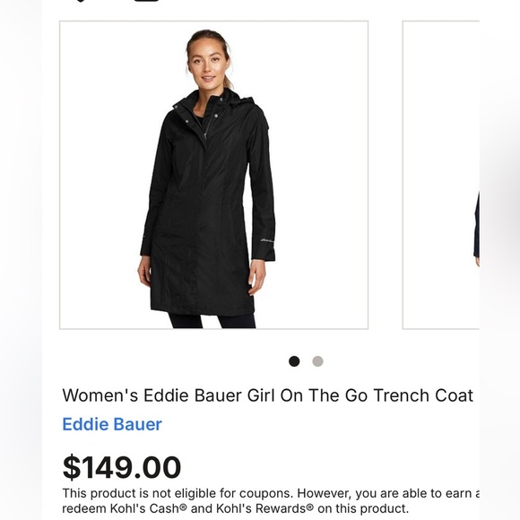 Women's Eddie Bauer Black Weatheredge Coat, Size Large - Picture 13 of 13